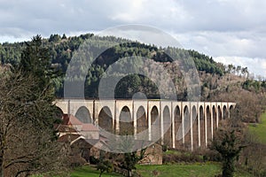 Viaduct of Mussy sous Dun in Burgundy