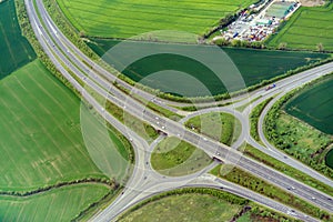 Viaduct view in the Dublin area from the air