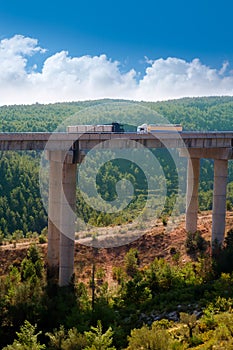 Viaducto de Bunol in Autovia A-3 road Valencia photo