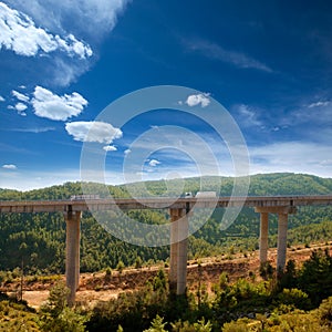 Viaducto de Bunol in Autovia A-3 road Valencia photo