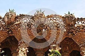 Viaducts in Park Guell, Barcelona