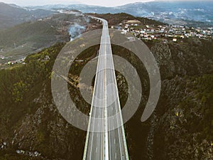 Viaduto do corgo in Vila real is part of the highway that connects porto to braganÃÂ§a photo