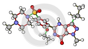 Viagra (sildenafil) molecular structure photo