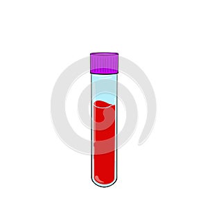 Vial of blood with purple cap
