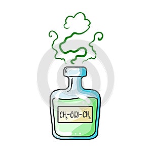 A vial of green potion.Medicines for diabetics.Diabetes single icon in cartoon style vector symbol stock illustration.