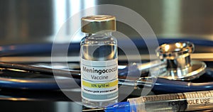 Vial of meningococcal vaccine