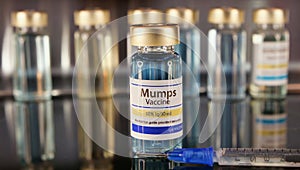 Vial of Mumps Vaccine and syringe