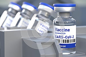 Vials with new Coronacirus vaccine