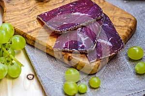 Viande des Grisons or Bindenfleisch