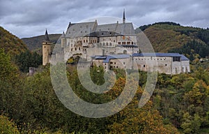 Vianden Castle, Luxembourg's best preserved monument, one of the largest castles West of the Rhine Romanesque style