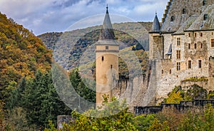 Vianden Castle, Luxembourg's best preserved monument, one of the largest castles West of the Rhine Romanesque style