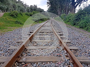 Vias del tren mas hermoso del mundo photo