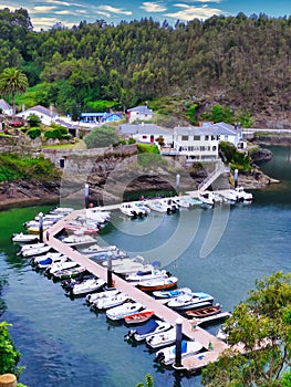 Viavelez fishing village, El Franco municipality, Asturias, Spain