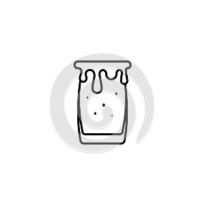 vibe cooler or beer glass icon with overfilled with water on white background. simple, line, silhouette and clean style