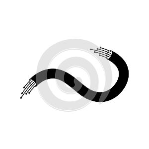 Viber optic cable icon vector flat design template