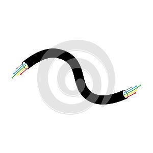 Viber optic cable icon vector flat design template