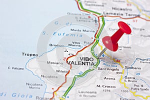 Vibo Valentia Italy On A Map