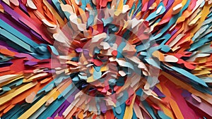 Vibrant 3D Abstraction: Colorful Multicolor Background