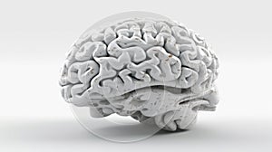 Vibrant 3D brain illustration on a clean white backdrop, showcasing creativity, intelligence detail