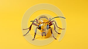 Vibrant 8k 3d Wasp Photography: A Minimalist Wes Anderson Inspired Portrait