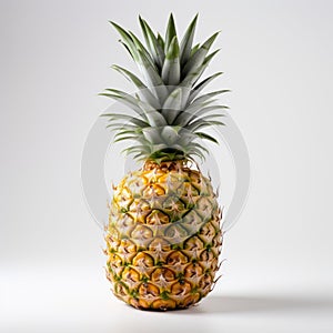 Vibrant 8k Pineapple Photo On White Background