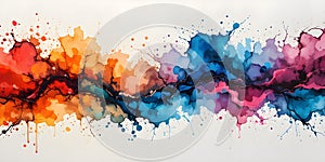 Vibrant Abstract Alcohol Ink Flow With Colorful Fluid Waves And Organic Texture Background