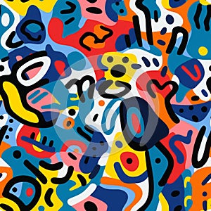 Vibrant Abstract Art: Bold Patterns Inspired By Matisse And Graffiti