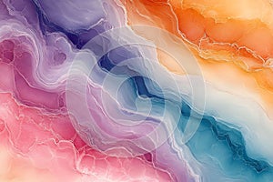 Vibrant Abstract Art with Fluid Patterns and Multicolored Waves for Modern Design Generative AI photo
