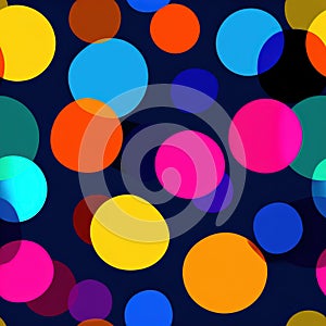 Vibrant Abstract Background with Colorful Circles and Dots