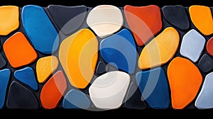 Colorful Abstract Background with Vibrant Shapes in Vivid Blue Orange Yellow and Red Tones