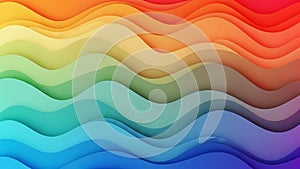 Abstract Rainbow Waves Background