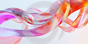 Abstract Colorful Ribbon Flow