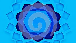 Abstract Blue Geometric Star Background