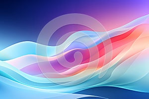 Vibrant abstract background with smooth wavy lines in a gradient of blue, red, and purple colors