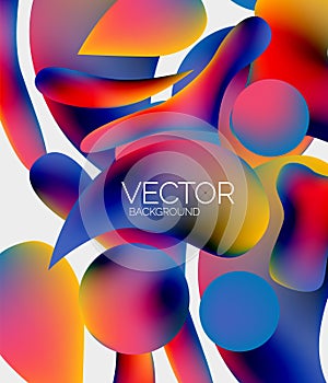 Vibrant abstract background with the word vector in bold font at the bottom