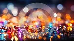 Vibrant Abstract Bokeh Lights Background with a Colorful Blurry Effect Ideal for Festive Celebrations Party Atmospheres and Vivid