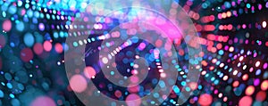 : Vibrant Abstract Bokeh Lights Forming Colorful Patterns In A Dynamic, Blurred Background