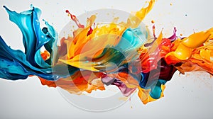 Vibrant Abstract Brush Strokes: Dynamic and Energetic Movements