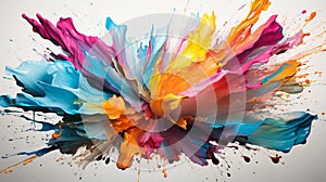Vibrant Abstract Brush Strokes: Dynamic and Energetic Movements