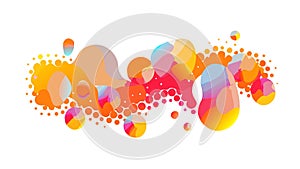 Vibrant Abstract Bubbles Vector - Dynamic Liquid Art Element, vector design Generative AI