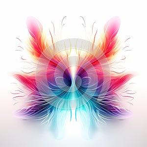Vibrant Abstract Butterfly With Fluid Blending Forms