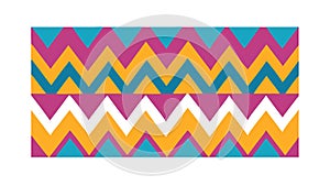Vibrant Abstract Chevron Zigzag Pattern, vector design Generative AI