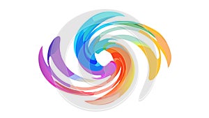 Vibrant Abstract Color Swirl - Dynamic Gradient Vortex Design, vector design Generative AI