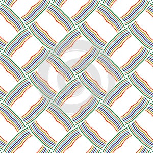 Vibrant Abstract Colorful Stripe Lines Mesh Web Pattern Background