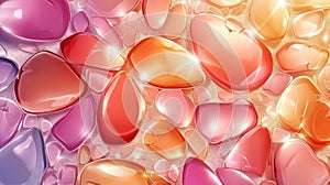 Abstract Colorful Glossy Stones Background