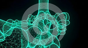 Abstract Neon Network Structure