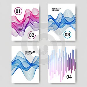 Vibrant abstract designs with numbered elements