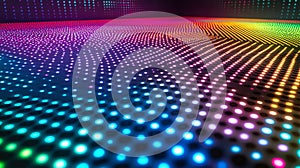 Vibrant Abstract Digital Background with Multicolored Dots