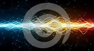 Abstract Digital Waveform Energy Flow
