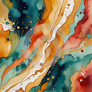 Vibrant Abstract Explosion â Dynamic Colorful Painting for Modern Art & Creative Design photo
